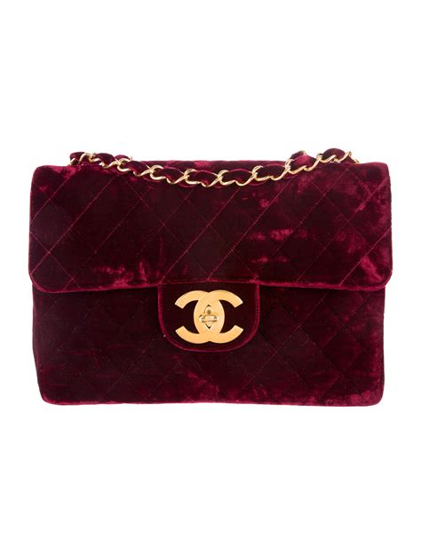 chanel burgundy|chanel burgundy velvet bag.